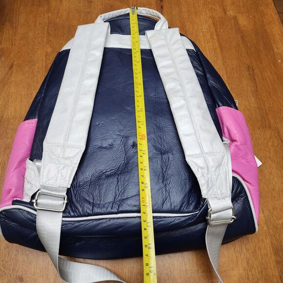 Danbar Scool Daze Pink Blue Backpack‎ Faux Leather Feel. - Picture 9 of 9